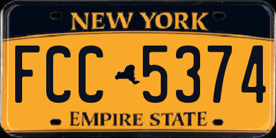 NY license plate FCC5374