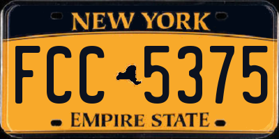 NY license plate FCC5375
