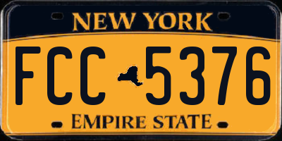 NY license plate FCC5376