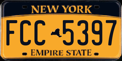NY license plate FCC5397