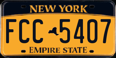 NY license plate FCC5407
