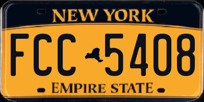 NY license plate FCC5408