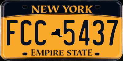NY license plate FCC5437