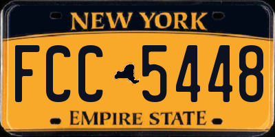 NY license plate FCC5448