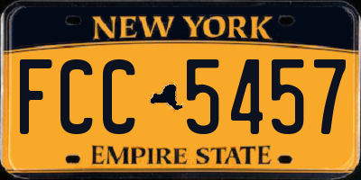 NY license plate FCC5457
