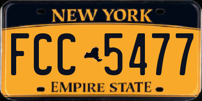 NY license plate FCC5477
