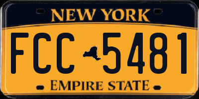 NY license plate FCC5481