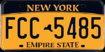 NY license plate FCC5485