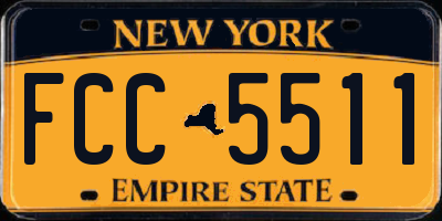 NY license plate FCC5511