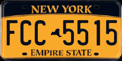NY license plate FCC5515