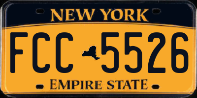 NY license plate FCC5526
