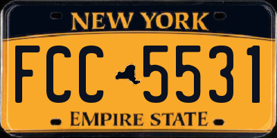 NY license plate FCC5531