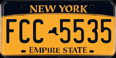 NY license plate FCC5535