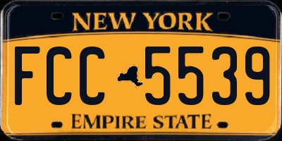 NY license plate FCC5539