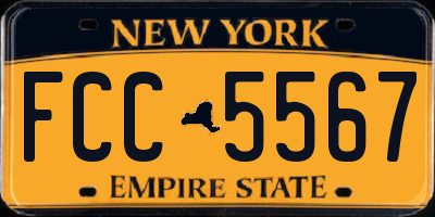 NY license plate FCC5567