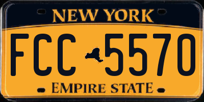 NY license plate FCC5570