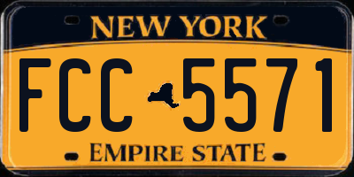 NY license plate FCC5571