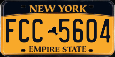 NY license plate FCC5604