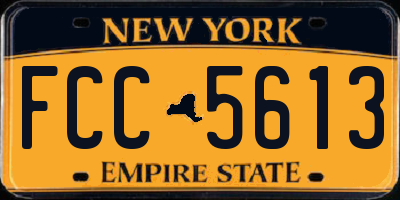NY license plate FCC5613