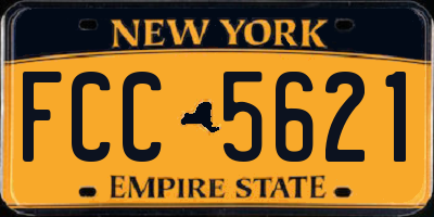NY license plate FCC5621