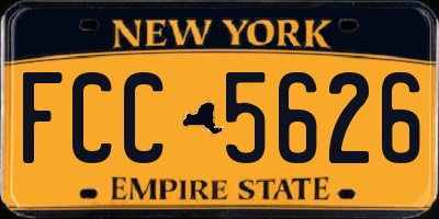 NY license plate FCC5626