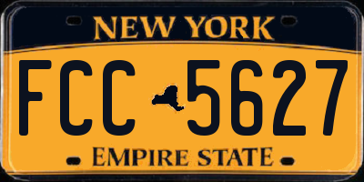 NY license plate FCC5627