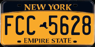NY license plate FCC5628