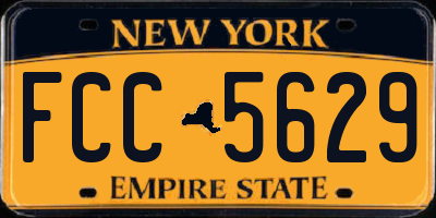 NY license plate FCC5629