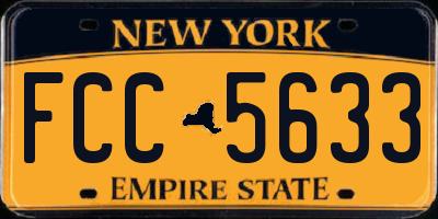 NY license plate FCC5633