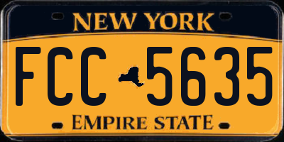 NY license plate FCC5635