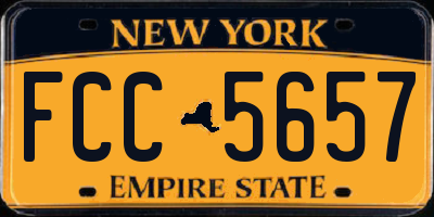 NY license plate FCC5657