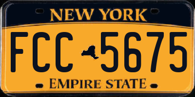 NY license plate FCC5675