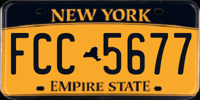 NY license plate FCC5677