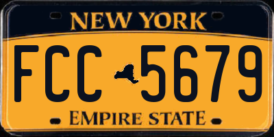 NY license plate FCC5679