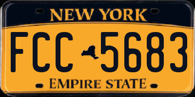 NY license plate FCC5683