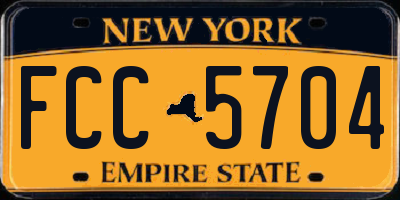NY license plate FCC5704