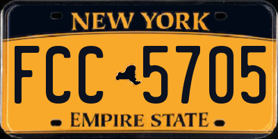NY license plate FCC5705