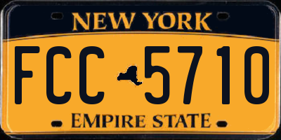 NY license plate FCC5710