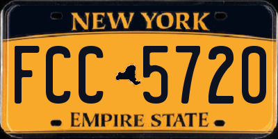 NY license plate FCC5720