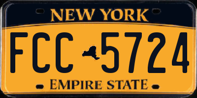 NY license plate FCC5724