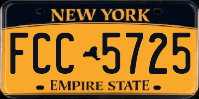 NY license plate FCC5725