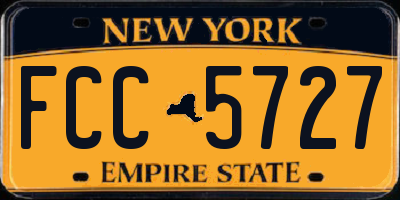 NY license plate FCC5727