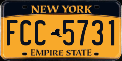 NY license plate FCC5731
