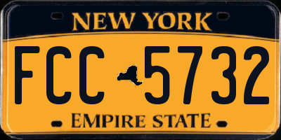NY license plate FCC5732