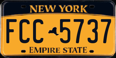 NY license plate FCC5737