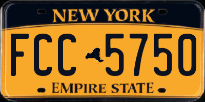 NY license plate FCC5750