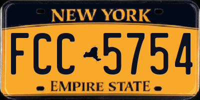 NY license plate FCC5754