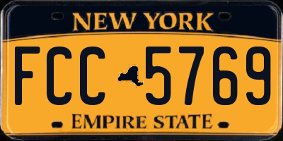 NY license plate FCC5769