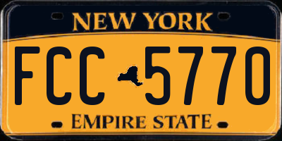 NY license plate FCC5770