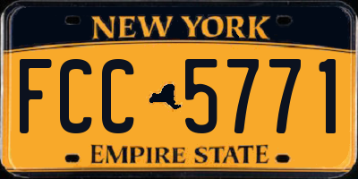 NY license plate FCC5771